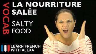 Salty Food French basic French vocabulary from Learn French With Alexa [upl. by Lierbag]