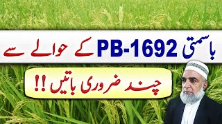 Some important Tips about PB1692 Rice  Crop Reformer [upl. by Otreblig]