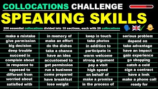 Memorise These 200 Collocations To Challenge Your English Speaking Skills [upl. by Deeraf]