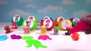 15 Paw Patrol Toy Play Doh Surprise Eggs Mashems and Keychains Fizzy Toy Show [upl. by Esmaria779]