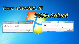 Error ADVAPI32DLL  How to Solve ADVAPI32dll  Error advapi32dll  Adobe Reader abvapi32dll [upl. by Atinehs]