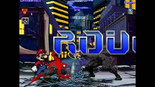 MUGEN  SpiderMan and Mario vs Venom [upl. by Leeke]