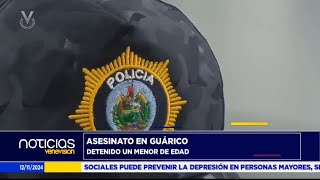 Detenido menor de edad implicado en el asesinato de un agricultor en Guárico [upl. by Anaicilef168]