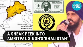 Amritpal Singhs Khalistan blueprint Currency and map found on aides phone [upl. by Hardden]