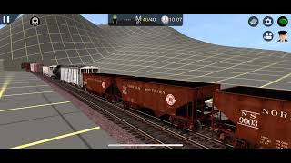 Trainz Driver 2 New York Central F7 Diesels Pulling a Freight Train [upl. by Naugan]