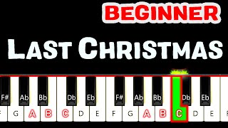 WHAM Last Christmas EASY PIANO Tutorial NEWBIE [upl. by Silberman]