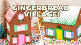 I Caked Santas Gingerbread Christmas Village  Beginner Cake How to Cake It With Yolanda Gampp [upl. by Ahsietal]