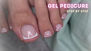 How to do a professional pedicure The perfect french pedicure tutorial Gel polish nail design [upl. by Chiou]