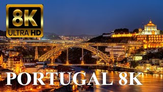 Portugal 8K Ultra HD Drone Video  Historical Cities and Charming Beaches [upl. by Nnuahs220]