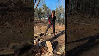 🪓Ran out of Fun Wood💪axe shorts fun diy homestead trending outdoors firewood wood [upl. by Nilesoy476]