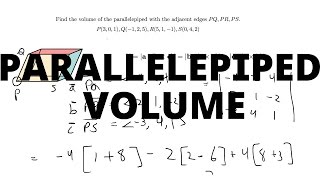 Volume of a Parallelepiped [upl. by Eemaj253]