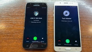 Samsung Galaxy J3 2017 vs Samsung Galaxy J7 2016 WhatsApp Incoming Calls Android 9 amp 8 [upl. by Eanod]