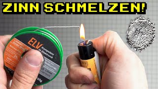 Zinn  Ein Feuerzeug kann dieses Metall schmelzen [upl. by Ysirhc744]