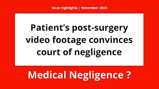 Highlights  November 24 Issue  Medical Law Cases  For Doctors [upl. by Zelikow]