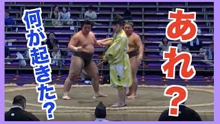 開始1秒でハプニング発生！序ノ口全勝対決の大一番で新米行司さんがまさかの失敗、、大相撲名古屋場所 播州灘浪満 2018718 [upl. by Anawat]