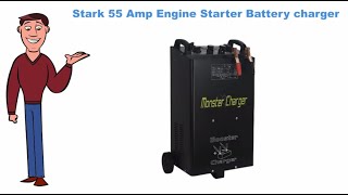 Stark 55 Amp Engine Starter Battery charger Detail Review [upl. by Nosiddam]