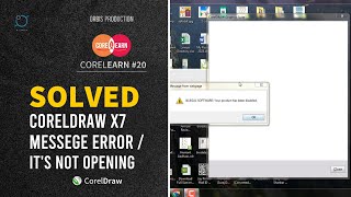 SOLVED  CorelDRAW X7 Messege Error  CorelDraw X7 is Not Opening  CoreLearn 20 [upl. by Ceevah]