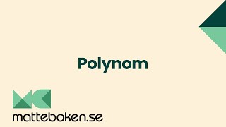 Polynom  Matte 2 [upl. by Tuddor711]