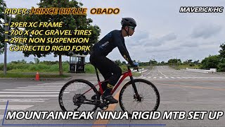 700x40c Gravel Tires sa 29er Mountainpeak Ninja MTB frame ni Prince Brylle Obado [upl. by Vaden484]