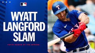 Wyatt Langfords 5th Spring Training homer is GRAND [upl. by Janelle]