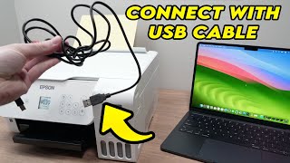 Setup Your Epson EcoTank Printer Using USB Cable PC amp MAC Computer [upl. by Odlaw]