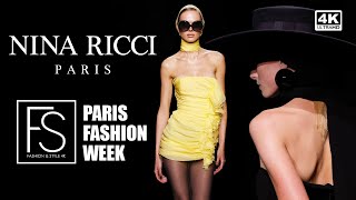 NINA RICCI ss 2025 PARIS FASHION WEEK 4K SHOW Alex Consani Lineisy Montero FASHION amp STYLE TV [upl. by Sieber869]