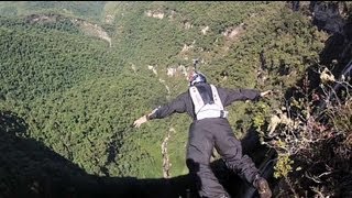 Waterfall BASE Jump in Peru [upl. by Olds236]