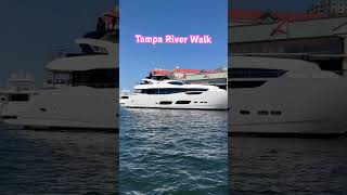 Tampa Riverwalk Tampa Florida millionaires row tampaflorida yacht [upl. by Naesal786]