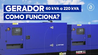 Gerador 60 kVA a 220 kVA  Como Funciona [upl. by Anor362]