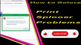 How to fix problems with Print Spooler 1 100 Solved Worked  Windows 1087 [upl. by Ennoirb73]