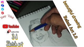 drawing kaise banaya easy drawingsimple gril drawing painting Sketch kaise banaya [upl. by Aneehsal]