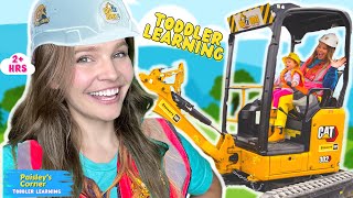 Toddler Learning Video  Construction Vehicles for Kids  Learn To Talk  Educational Toddler Videos [upl. by Morrison888]