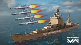 USS LONG BEACH with P700 GRANIT missile  Modern Warships [upl. by Anida]