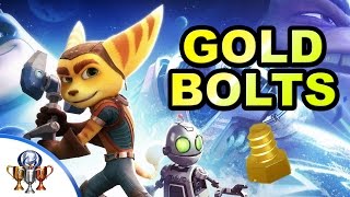 Ratchet amp Clank PS4 All 28 Gold Bolts Locations Ultimate Explorer Trophy How to Unlock All Cheat [upl. by Wandie]