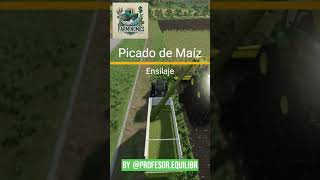 Picamos maiz en hautbeyleron y al silo para ensilaje farmingsimulator22 farmingsimulator25 [upl. by Beckman]