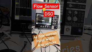 Digital Oscilloscope flowsensor reading values on digitaloscilloscope digital output [upl. by Yaja]