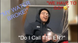 WATER BROKE PRANK ON HUSBAND [upl. by Aihsyla]