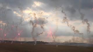 Farnborough International Airshow 2018  The Blades Aerobatic Team with Pyrotechnics [upl. by Gillman]