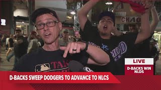 Fans react to Dbacks NLDS sweep of the Dodgers [upl. by Jessalin]