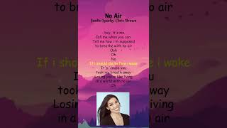 Jordin Sparks Chris Brown  No Air Lyrics shorts [upl. by Tjader311]