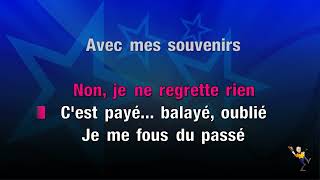 Non Je Ne Regrette Rien  Edith Piaf KARAOKE [upl. by Ainocal952]