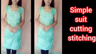 simple kurti cutting and stitching  kurti cutting amp stitching  simple suit cutting  kurti cutting [upl. by Ruffin]