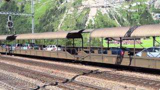 Kandersteg car transport trains [upl. by Adlee]