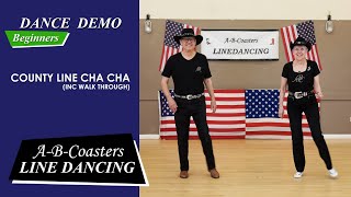 COUNTY LINE CHA CHA  Line Dance Demo amp Walk Through [upl. by Lerrej]