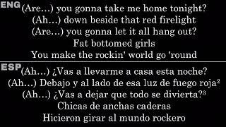 Fat Bottomed Girls Queen — LyricsLetra en Español e Inglés [upl. by Ijies909]