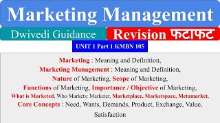 Marketing marketing management Core Concepts marketing management mba marketing management bba [upl. by Hestia]