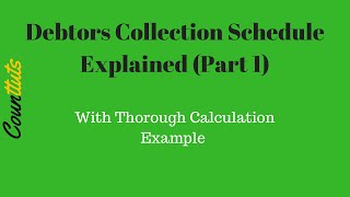 Debtors Collection ScheduleCredit Collections Example  Part 1 [upl. by Noryt]