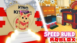 KITSUNE CASTLE SPEED BUILD ADOPT ME Roblox [upl. by Madi628]