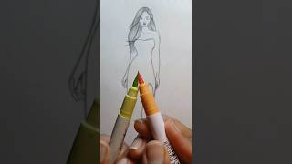 Doms brush dress colouring drawing youtubeshorts [upl. by Ayik466]