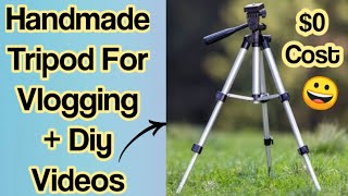 How to make tripod at home diy homemade tripod stand for smartphonehow to make tripod for mobile [upl. by Ynafets730]